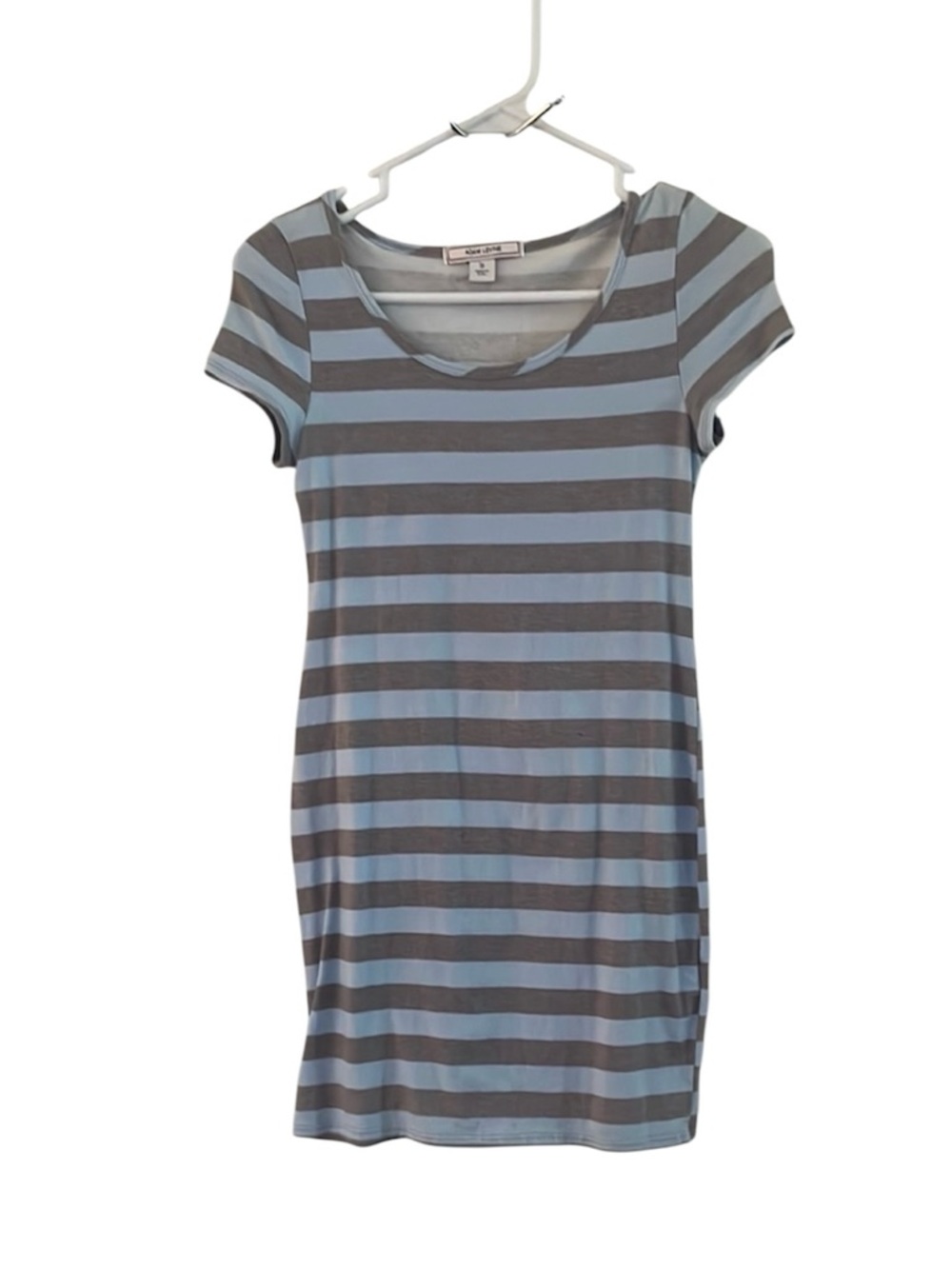 ADAM LEVINE - Striped Blue and Gray Dress